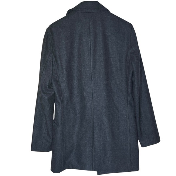 Banana Republic Classic Mid Length Wool Blend Peacoat Charcoal Gray Women’s M - Picture 3 of 12